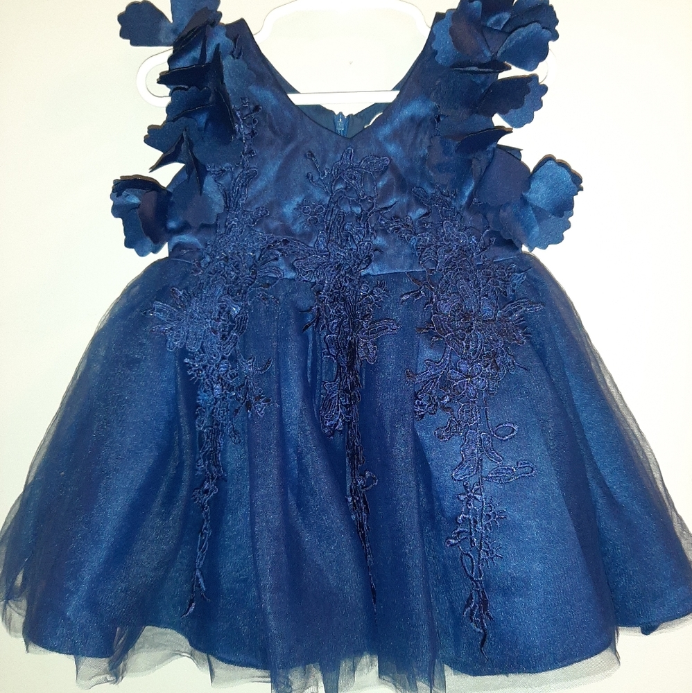 🩷HOST PICK!🩷 🆕️ Trish Scully Child Boutique Navy Formal Dress 6-12 Months